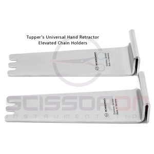 Tupper's universal hand retractor elevated chain holders