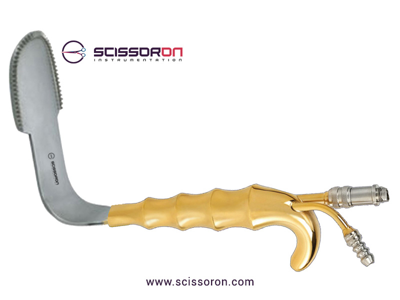 Epstein Abdominoplasty Retractor, Straight Blade With Fiber Optic_AA06-2002-27
