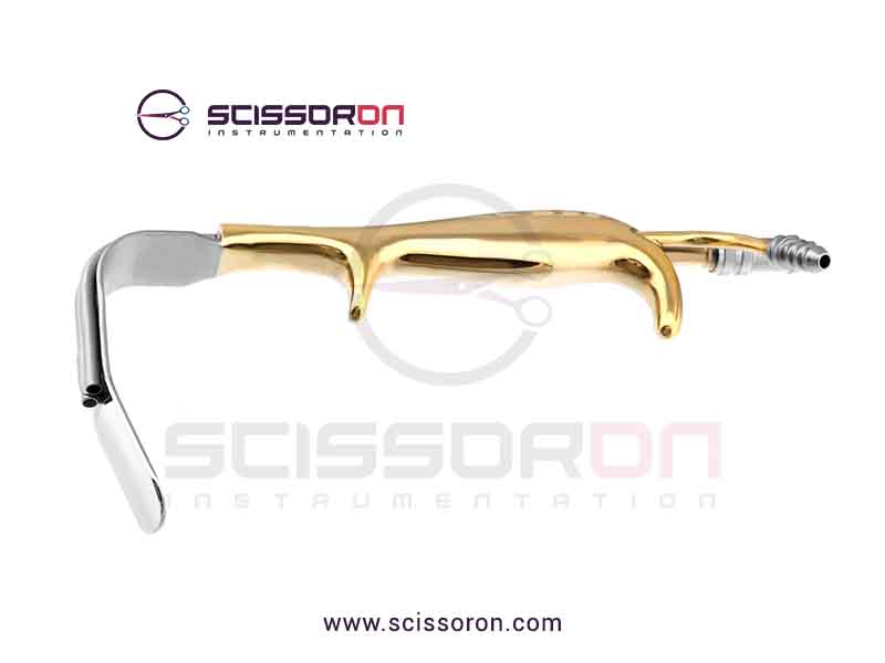 Tebbetts-style breast retractor Smooth end, with fiberoptics and suction_01