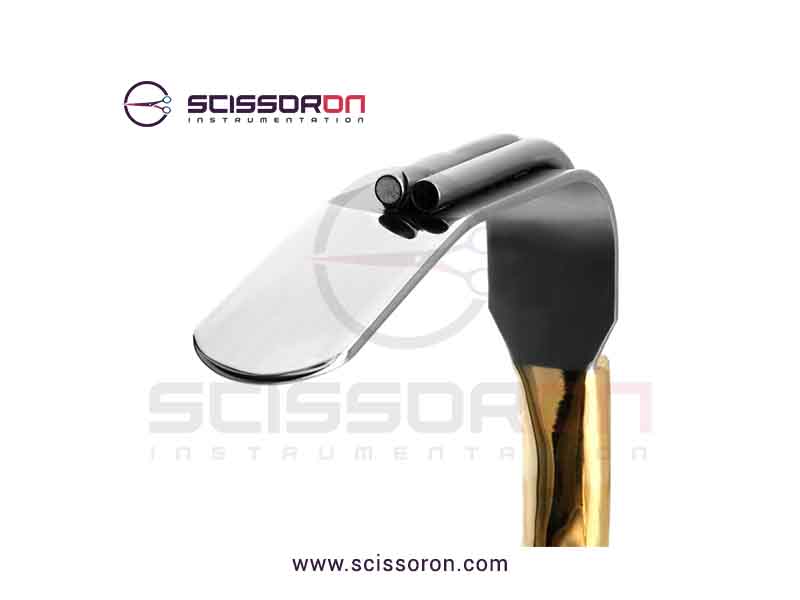 Tebbetts-style breast retractor Smooth end, with fiberoptics and suction_02