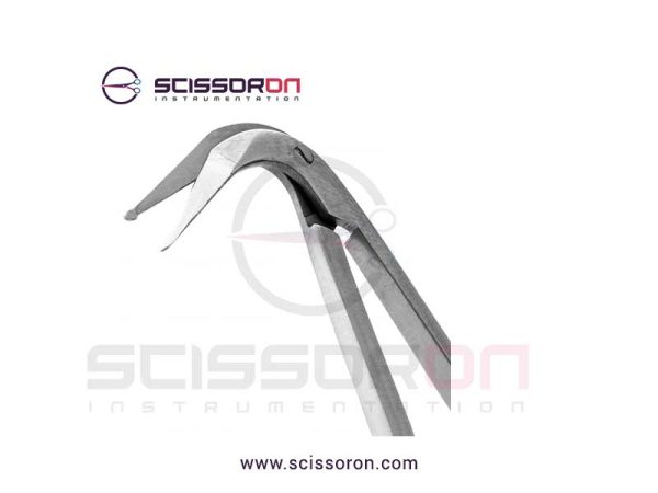 Yasargil Circumflex Scissor_Bayonet Flat Handle Downward 125D Ball Pointed Blades