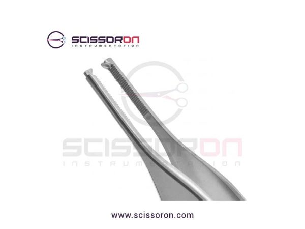 Adson Dissecting 1x2 Teeth Serrated Platform Forceps_02