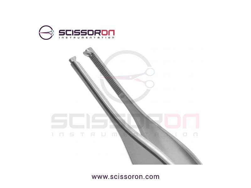 Adson Dissecting 1x2 Teeth Serrated Platform Forceps_02