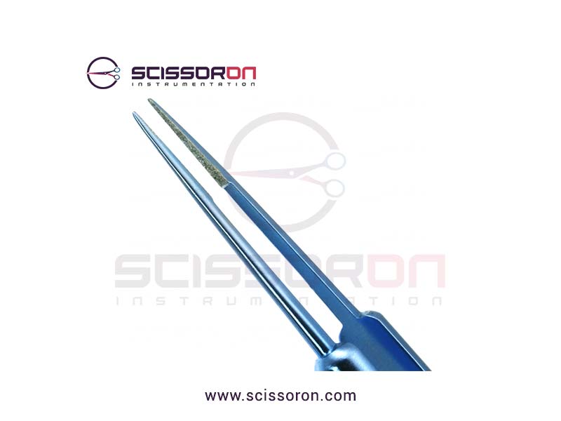 Tennant Tying Forceps 6.0mm TC Dust Surface Straight Jaws Titanium-02