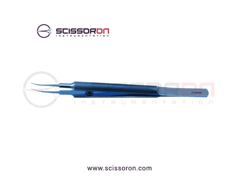 Tennant Tying Forceps 6.0mm TC Dust Surface Curved Jaws Titanium
