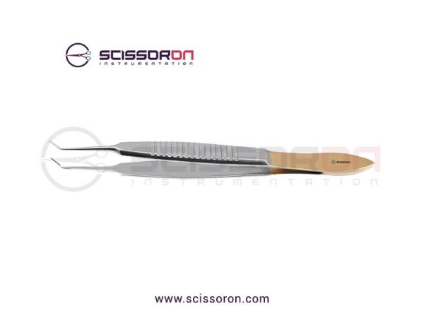 McPherson Tying Forceps 4.0mm TC Dusted Angled Jaws McPherson Tying Forceps 4.0mm TC Dusted Angled Jaws