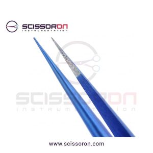Jeweler Type Forceps #4 TC Dust Surface Titanium