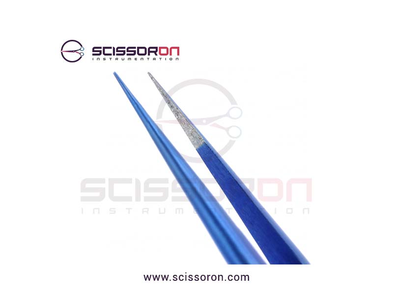 Jeweler Type Forceps #4 TC Dust Surface Titanium