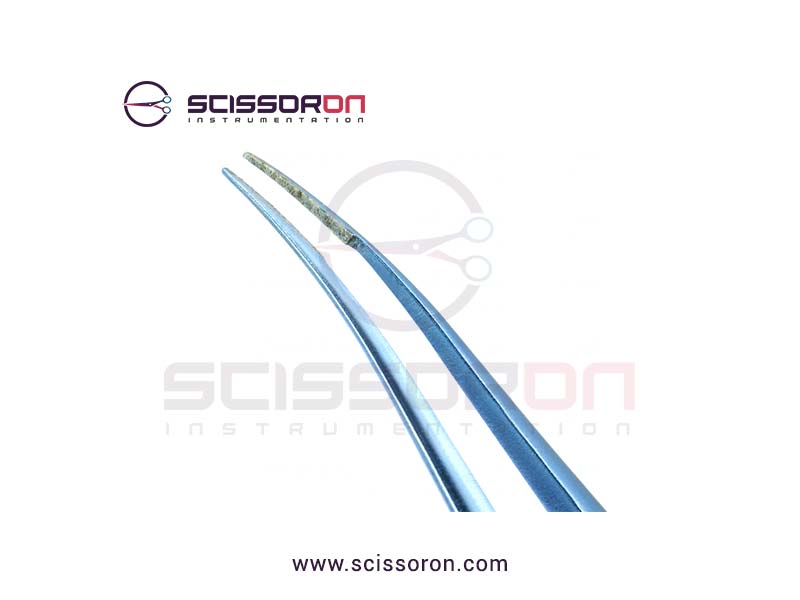 McPherson Tying Forceps 4.0mm TC Dusted Curved Jaws-02