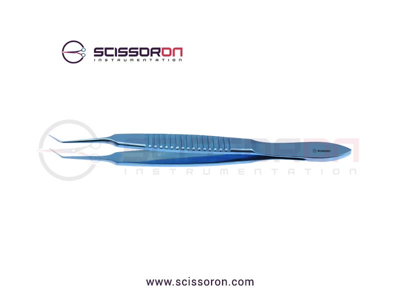 McPherson Tying Forceps 4.0mm TC Dusted Angled Jaws