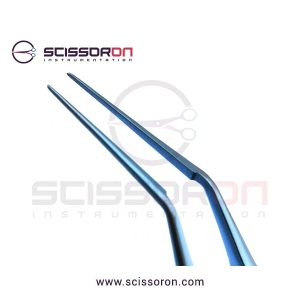 Bechert-McPherson Tying Forceps 10mm Angled Jaws Titanium-02