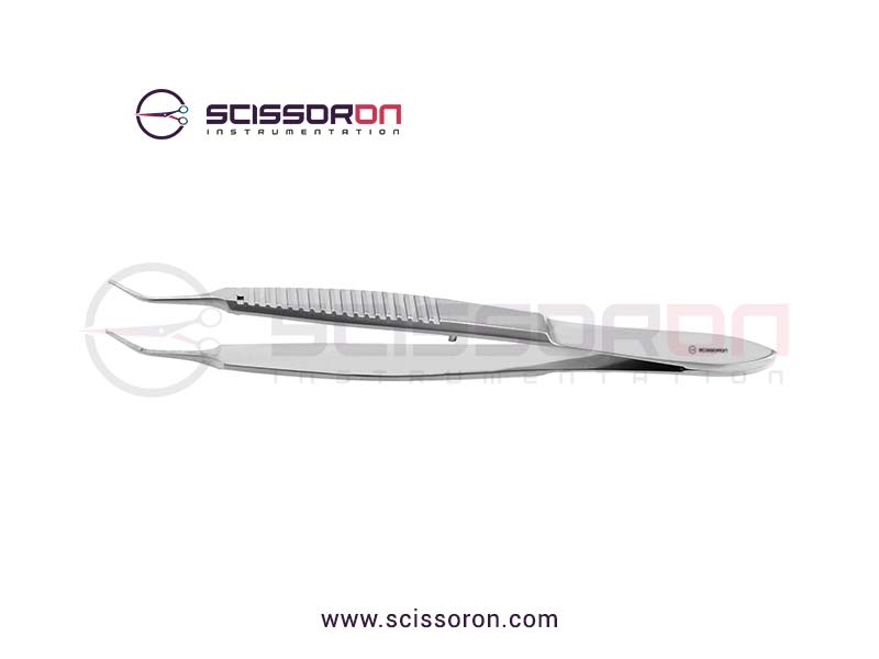 McPherson Corneal Suturing Forceps 45° Angled Jaws-01