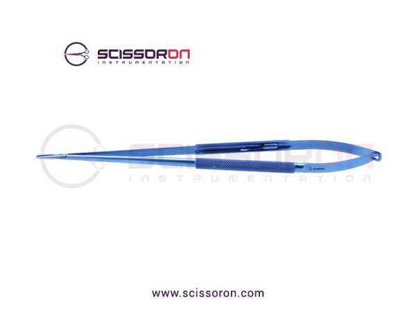 Jacobson Microsurgical Needle Holder TC Duste Straight Heavy Jaws Handle with Lock