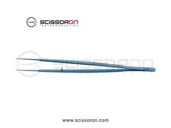 Gerald Microsurgical Forceps 1.0mm Ring TC Dust Surface Straight Jaws Titanium