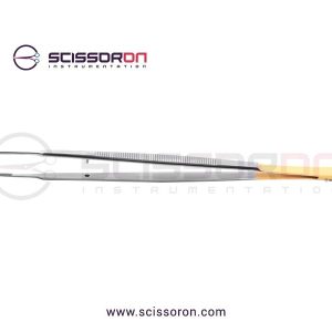 Gerald Tissue Forceps with 1×2 Teeth TC Serrated Platform Flat Handle