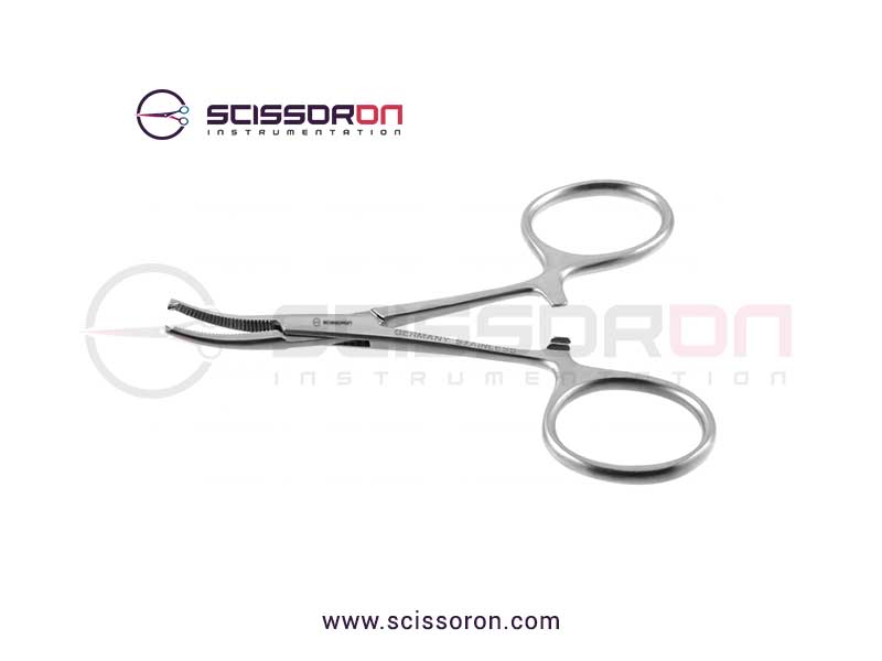Hartman Micro Hemostatic Mosquito Forceps Curved Jaws with 1x2 Teeth End