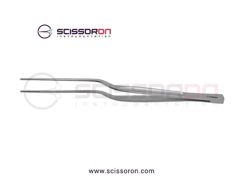 Hoen Dressing Forceps Straight Jaws with Bayonet Shape Handle