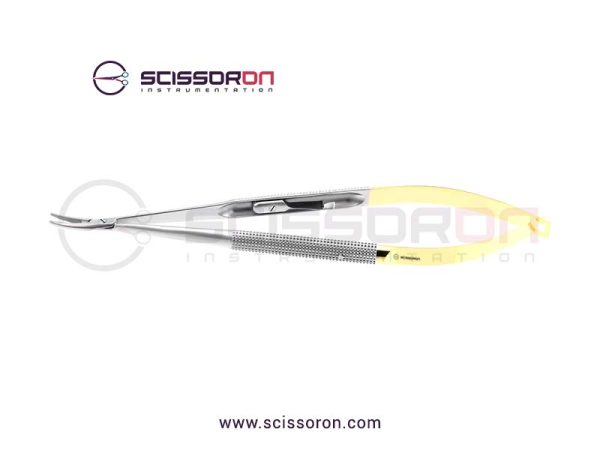 Jacobson Microsurgical Needle Holder Curved TC Insert Jaws Handle with Lock