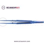Microsurgical Forceps with 1.0mm Ring Tip TC Dusted Surface without Tying Lightweight Handle Titanium