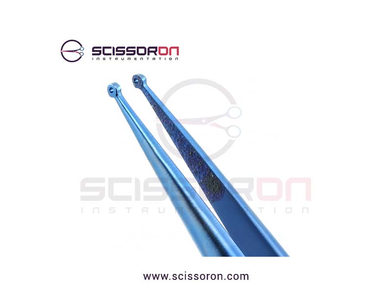 Microsurgical Forceps with 1.0mm Ring Tip TC Dust Surface Titanium-02