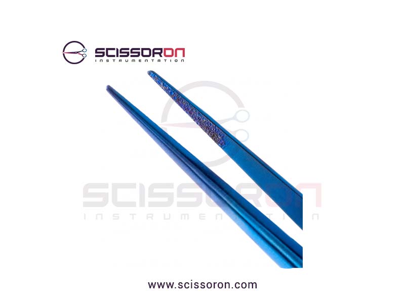 Microsurgical Tissue Forceps with Tying 1.0mm TC Dusted Straight Jaws Lightweight Handle Titanium