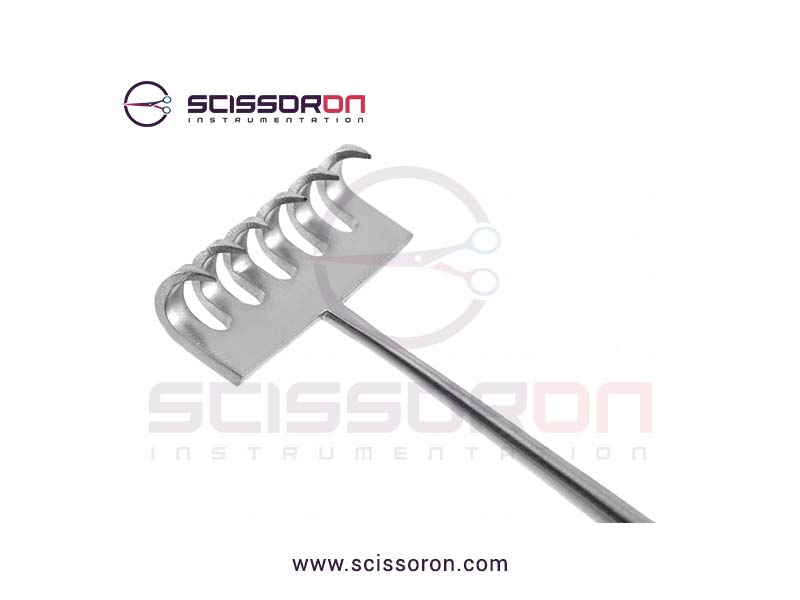 Curtin-Skin-And-Tissue-Retractor 6 in-line Prongs