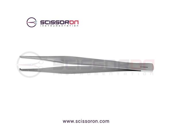 Lane Tissue Forceps 1x2 Teeth End with Plain Handle