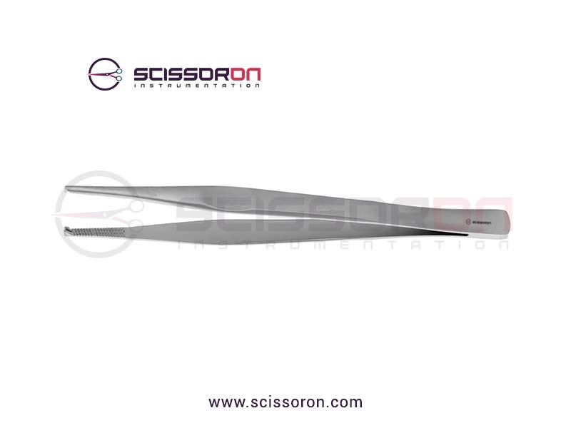 Lane Tissue Forceps 1x2 Teeth End with Plain Handle