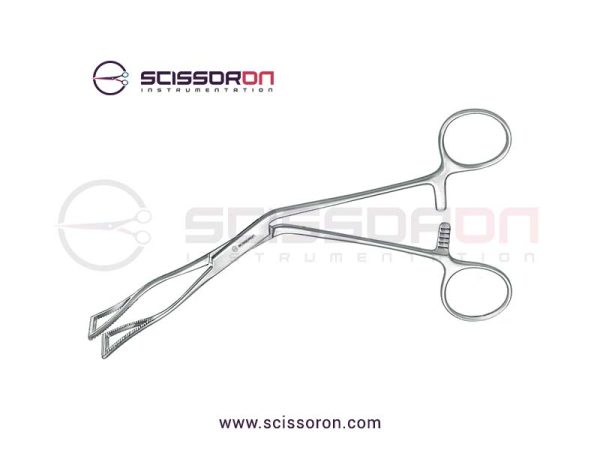 Lovelace Lung Grasping Forceps Angled Triangle Jaws