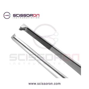 Oehler Tissue Forceps 1x2 Teeth End with TC Serrated Platform