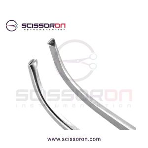 Semken Tissue Forceps 1x2 Teeth End Curved Jaws