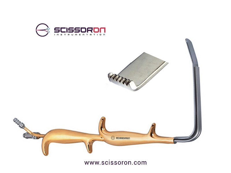 Ferriera Style Fiber Optic Retractor Double Handle With Serrated End_AA06-2017-18