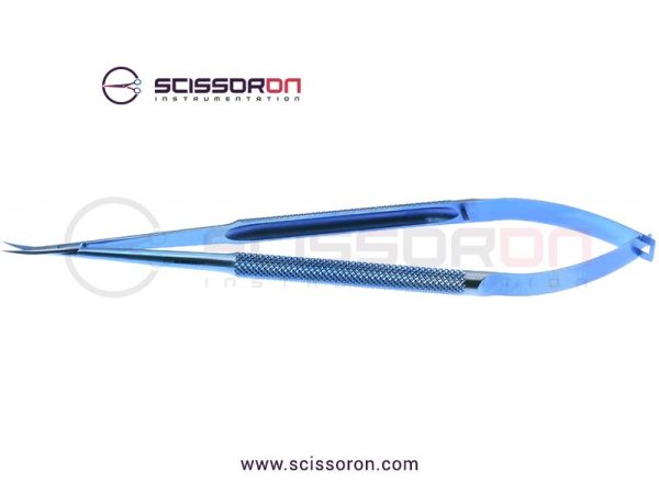 Rhoton-Type Microvascular Scissor Curved Blades-Titanium-01