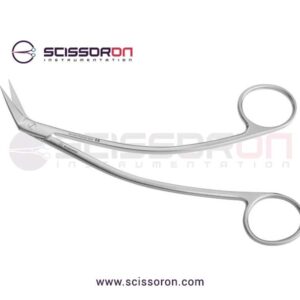 Favaloro-coronary-artery-scissors,-6-3-4”,-curved-shanks,-angled-55º-blades,-sharp-tips,-ring-handle