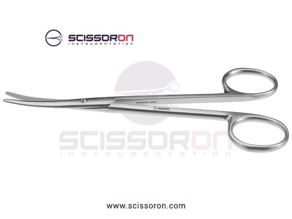 Baby-Metzenbaum-Scissors---Curved-Blades-wBlunt-tips,-Ring-Handle,-Stainless-Steel,-5-(12cm)