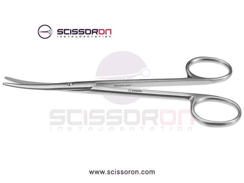 Baby-Metzenbaum-Scissors---Curved-Blades-wBlunt-tips,-Ring-Handle,-Stainless-Steel,-5-(12cm)