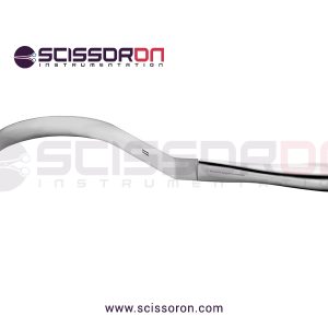 Harrington-splanchnic-retractor,-1-2”,5”long-x-1-1-2”wide-blade,-lamb-handle