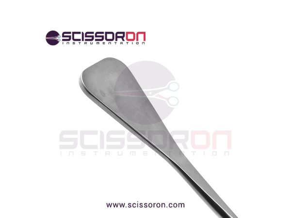 Tebbetts-style-breast-dissector-13'',paddle-shaped-spatula,-working-length-216mm,-gold-grip-handle-02
